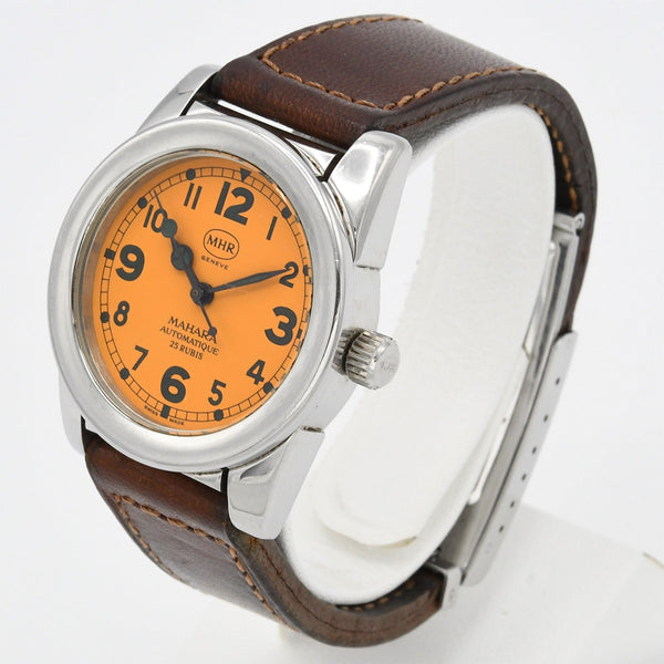 稼働 腕時計 MHR MAHARA マハラ BA2-4433 自動巻き オレンジ色文字盤 H20724