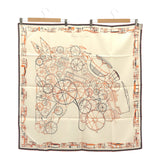 HERMES エルメス スカーフ カレ90 COMPLICATION EQUESTREF シルク100％ 服飾小物 クリーム系 箱有 H19534