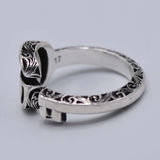 GUCCI グッチ リング ダブルGキーリング 15号 約5.7g シルバー SV 925 アクセサリー 24s931-1
