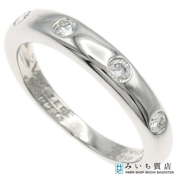 仕上済 VanCleef&Arpels ヴァンクリーフ&アーペル ニューヨーク マリッジ 4P ダイヤ 指輪 pt950 #52 約10.5号 5.9g ジュエリー H7364