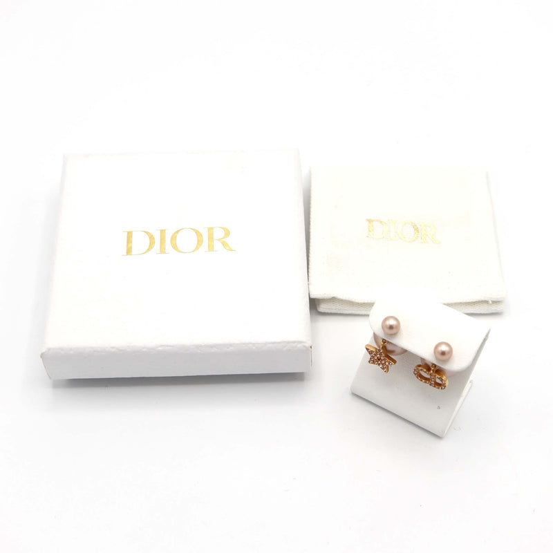 Christian Dior ディオール ピアス トライバルピアス CDロゴ フェイクパール ラインストーン 星 H17968