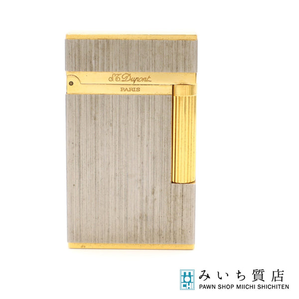 着火未確認 S.T.Dupont ライター デュポン ライン シルバー×ゴールド 喫煙具 ビンテージ コレクション H5968