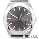 腕時計 稼働 GUCCI グッチ パンテオン 115.2 自動巻き メンズ 黒系色文字盤 H21634