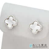 仕上済 VanCleef&Arpels VCA ヴァンクリーフ&アーペル ピアス スイートアルハンブラ シェル K18 750 3.1g アクセサリー gen69