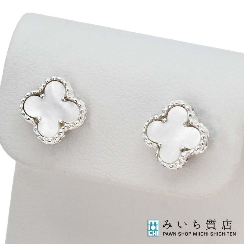 仕上済 VanCleef&Arpels VCA ヴァンクリーフ&アーペル ピアス スイートアルハンブラ シェル K18 750 3.1g アクセサリー gen69