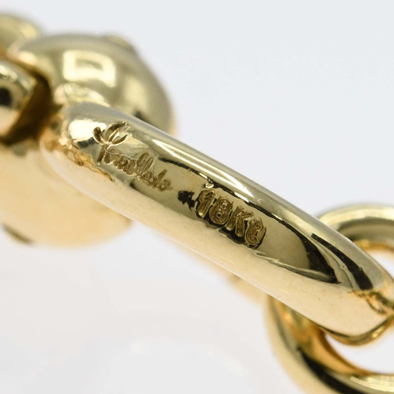 仕上済 Pomellato ポメラート ネックレス クロストップ グリーン石 750/18KT 約34.3g ジュエリー M3783