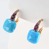 仕上げ済 Pomellato ポメラート ピアス カプリ 18KT 750 約5g ターコイズ アクセサリー ケース有 H8949