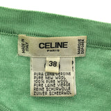 CELINE セリーヌ セットアップ パームツリー チェーン柄 サイズ38 ウール100％ レディース グリーン系 服 H18964