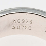 HERMES エルメス ケリーリング 925/750 コンビ 6.5号 約11g ヴィンテージ アクセサリー k1241