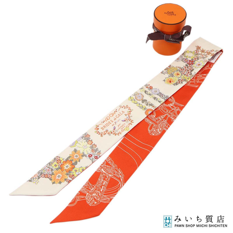 HERMES エルメス ツイリー BRIDES de GALA en fleurs 花柄 スカーフ