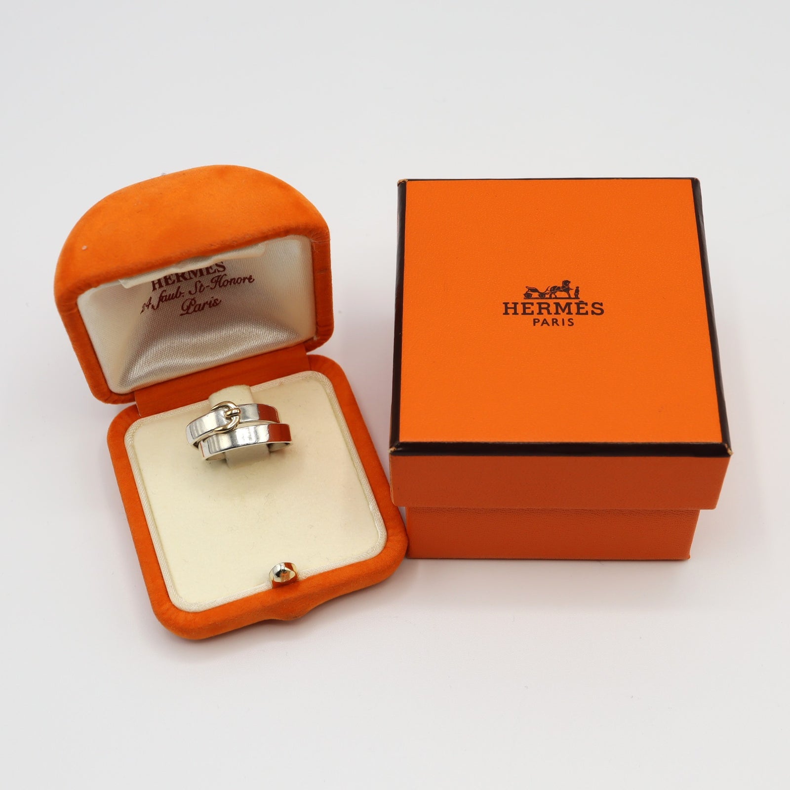HERMES エルメス ベルトモチーフ ダブル トゥルー リング #52 750 925 