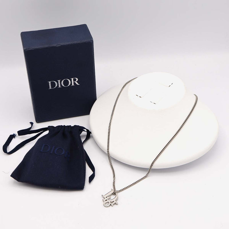 Christian Dior ディオール ネックレス ロゴ シルバーカラー 約15.7g アクセサリー 箱袋有 23s312-3