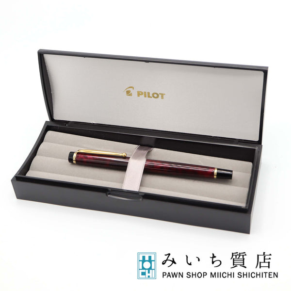 未使用 PILOT パイロット 万年筆 ペン先14k-585刻印 FG-IMK-BRF グランセ 赤 マーブル 筆記用具 文具 H3492