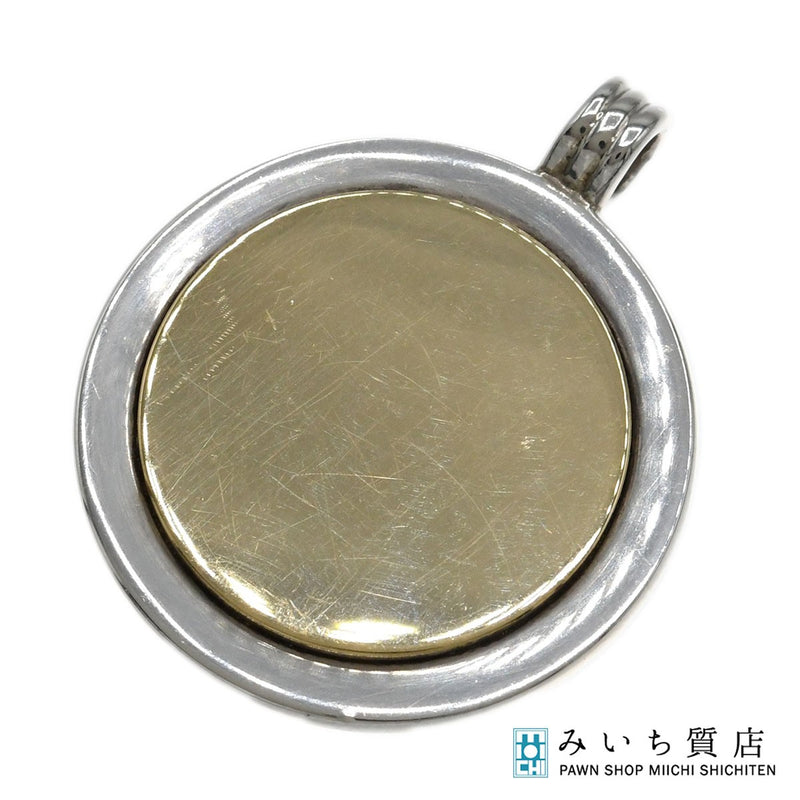 TIFFANY＆Co. ティファニー コイン プレート トップ ペンダント ネックレス 18KT STERLING コンビ 約11g 箱・保管袋有 H13796