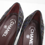 CHANEL シャネル ヒール パンプス A G27495 ツイード 36 1/2 ブラック マルチカラー 靴 レディース H24146