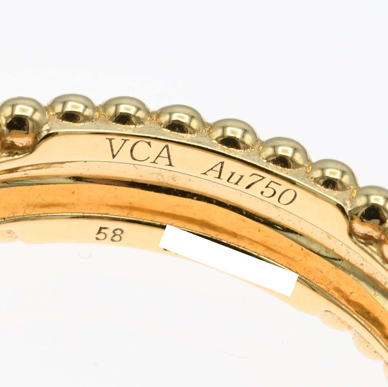 仕上済 VanCleef&Arpels ヴァンクリーフ&アーペル VCA リング 指輪 ペルレ 3連 ゴールドパール 750 #58 約17号 8.2g 箱・ケース・保証書有 H8428