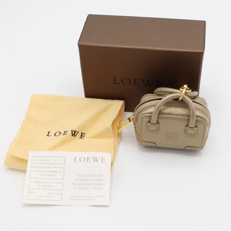 LOEWE ロエベ アマソナモチーフ キーホルダー チャーム 111.08.330 GP シープスキン ゴールド色 箱有 M1475