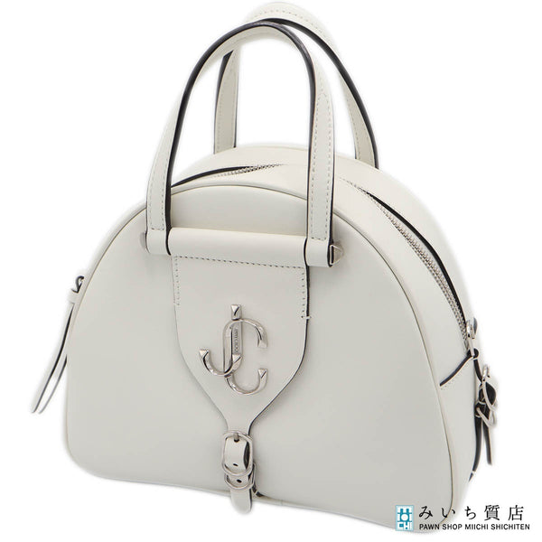 JIMMY CHOO ジミーチュウ 2way ショルダーバッグ ハンドバッグ 鞄 ホワイト レディース H19771