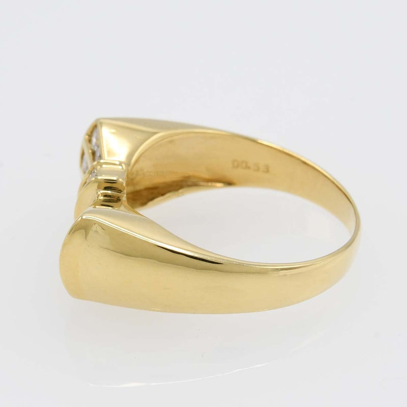 仕上済 Ponte Vecchio ポンテヴェキオ PV リング 15号 リボン アクセサリー 18K D0.53 約5.3g H615