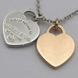 TIFFANY&Co. ティファニー ネックレス ダブルハート 925 750 3.4g 箱有 H21786