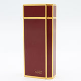 Cartier カルティエ  must de Cartier ガスライター 喫煙具 ヴィンテージ 着火未確認 ボルドー 箱・石あり M4306