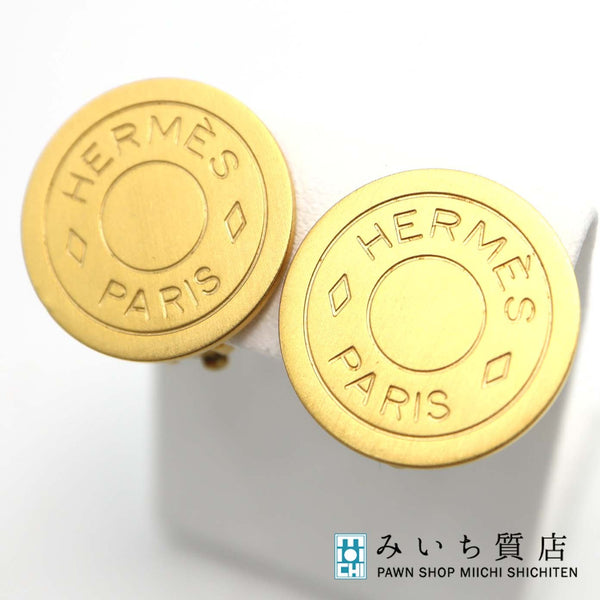 HERMES エルメス イヤリング セリエ GP 7.3g ゴールドカラー アクセサリー H12191