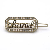 CHANEL シャネル バレッタ ヘアクリップ L23B ラインストーン フェイクパール ヘアアクセサリー 箱有 23k526-18