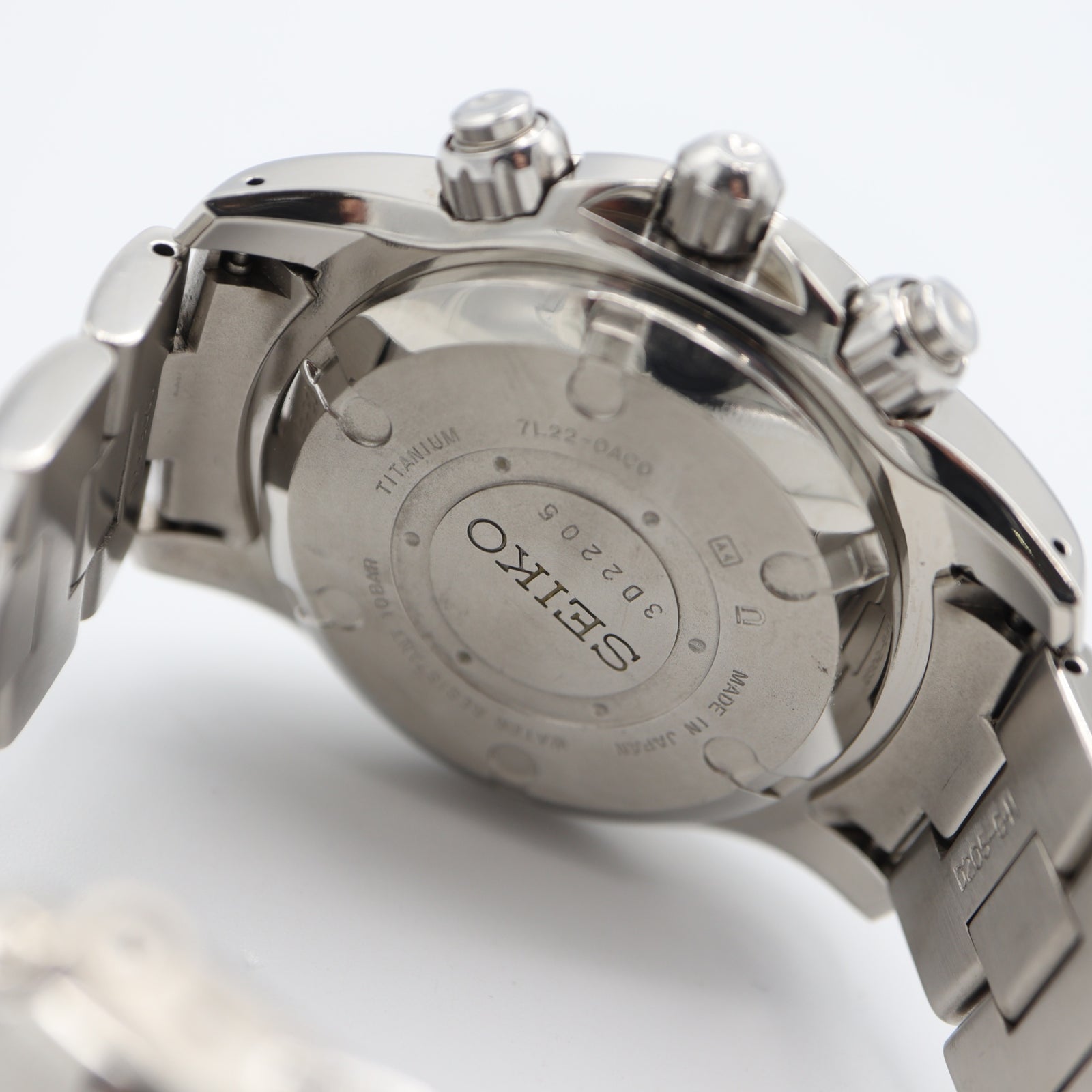 稼働 腕時計 SEIKO セイコー キネティック 7L22-0AC0 クロノグラフ 