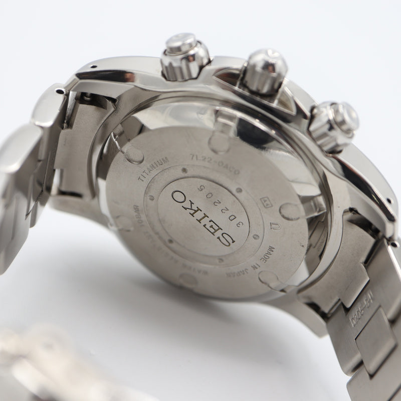 稼働 腕時計 SEIKO セイコー キネティック 7L22-0AC0 クロノグラフ