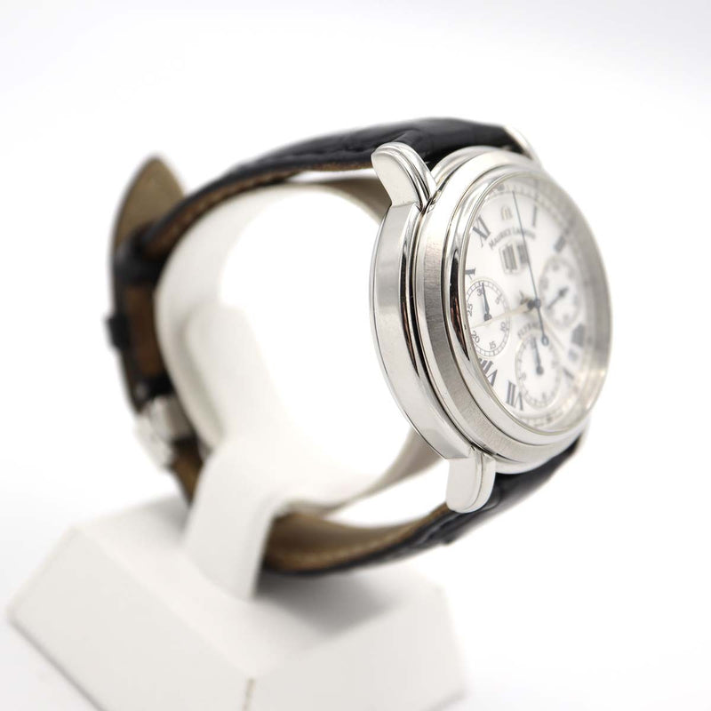 稼働 腕時計 MAURICE LACROIX モーリスラクロア AD69231 自動巻き 白色文字盤 箱保取説あり H19669