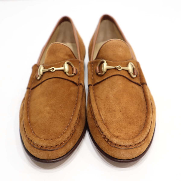 GUCCI グッチ ホースビット ローファー スエード シューズ 靴 ブラウン 36 1/2 H18511