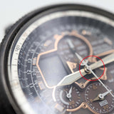 腕時計 稼働 CITIZEN シチズン ナビホーク エコドライブ U680-S088003 電波 ソーラー 黒色文字盤 H21584