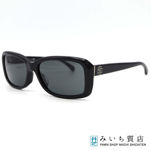 CHANEL シャネル サングラス 5247-A c.501/S4 56□16 135 カメリア ブラック 度無し 箱有 ok918