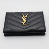 SAINT LAURENT YSL イヴサンローラン カードケース ミニウォレット 財布 ブラック H19384