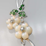 仕上げ済 TASAKI ネックレス K18WG サファイア ガーネット D0.25 シェル イチゴモチーフ54.0g 箱・鑑有 eco942