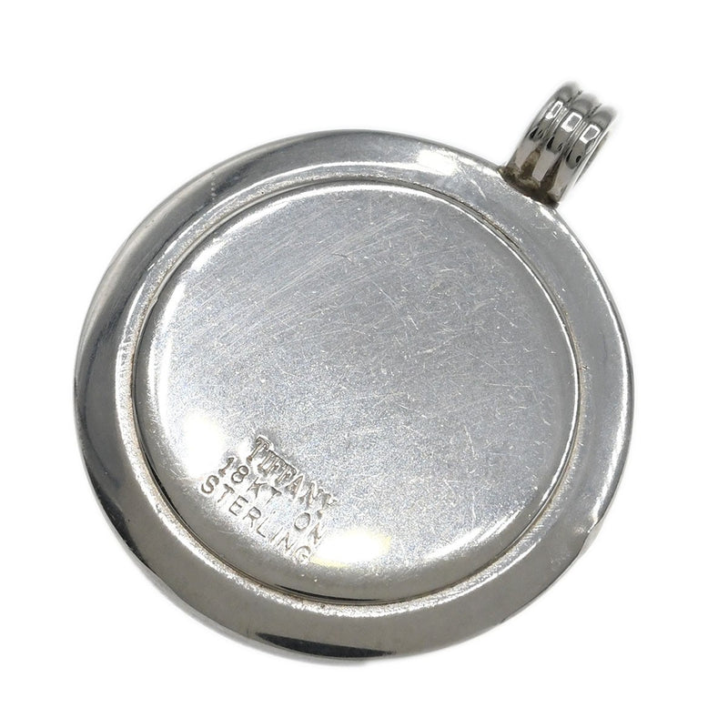 TIFFANY＆Co. ティファニー コイン プレート トップ ペンダント ネックレス 18KT STERLING コンビ 約11g 箱・保管袋有 H13796