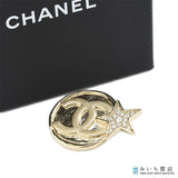 CHANEL シャネル B23 ブローチ ココマーク ラインストーン スター 星 アクセサリー 箱有 23k526-7