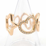 仕上済 Ponte Vecchio ポンテヴェキオ ダイヤ リング 指輪 750 D0.12 6.5g 13.5号 ハート 星 月 モチーフ 袋 H20074