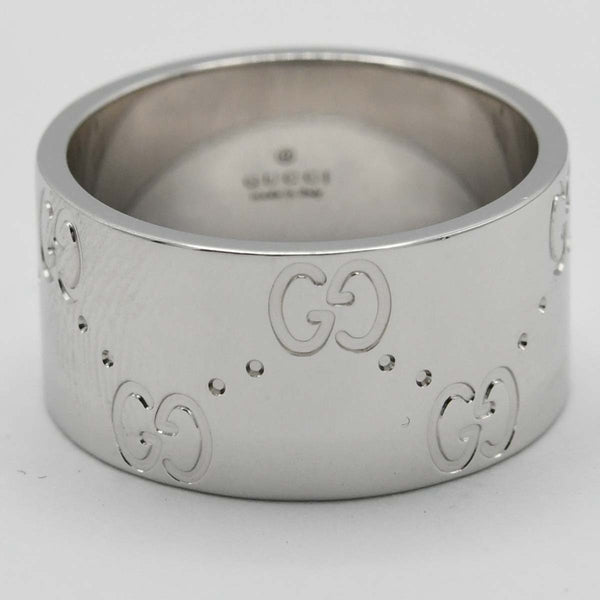 GUCCI グッチ リング アイコン ワイド #9 8.5号 750 約8g レディース アクセサリー ok911