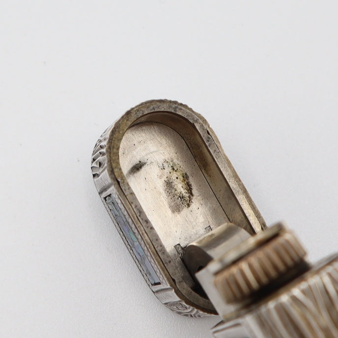 Cartier カルティエ ガスライター モザイクオパール シルバーカラー ローラー式 喫煙具 着火未確認 M619-3