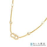 Christian Dior ディオール CDロゴ ラインストーン ネックレス アクセサリー ゴールドカラー 総重量約4.4g 箱有 25k565-1