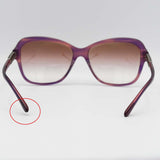BVLGARI ブルガリ サングラス 8142-B-F 8254/8H パープル ラインストーン 度無し ケース付 H18660