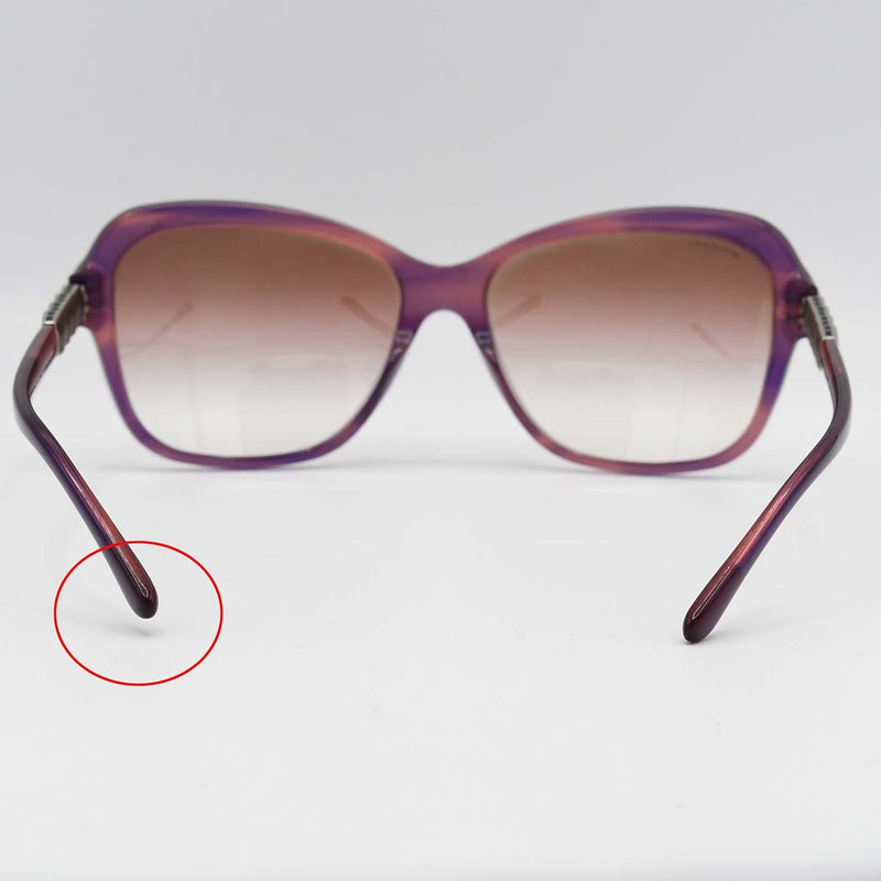 BVLGARI ブルガリ サングラス 8142-B-F 8254/8H パープル ラインストーン 度無し ケース付 H18660