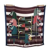 HERMES エルメス カレ140 スカーフ ROCABAR ロカバール 大判 ストール カシミア/シルク 服飾小物 eco1426