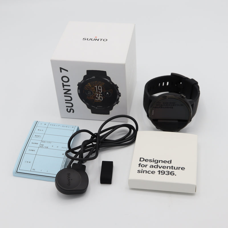 腕時計 稼働 SUUNTO スント Suunto7 OW185 スマートウォッチ ブラック 初期化済み 動作未確認 箱有 21S402-2