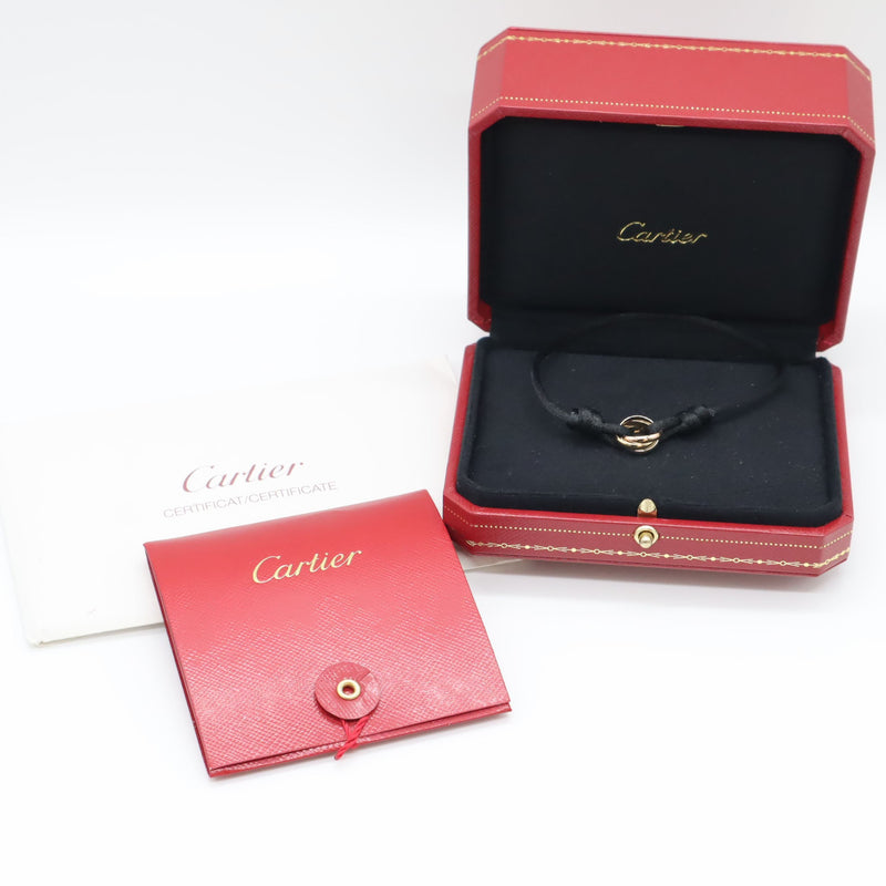 Cartier カルティエ コットンコード トリニティ ブレス Au750 総重量：約3g 替えコード 調整可能 アクセサリー プレゼント H15165