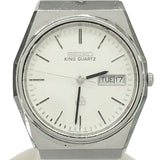 腕時計 稼働 SEIKO セイコー キングクォーツ 9443-7000 クォーツ メンズ 白色文字盤 2025.6電池交換済 H7240