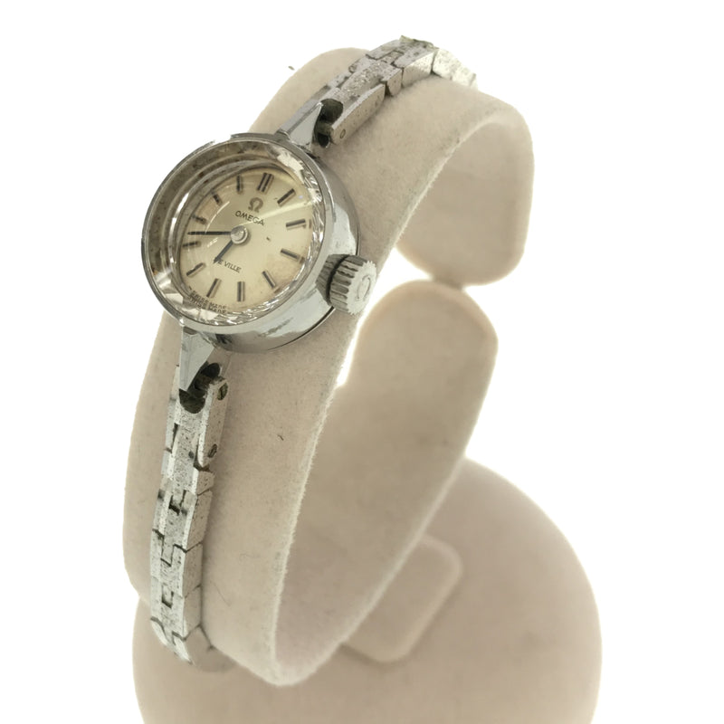 腕時計 稼働 OMEGA オメガ デビル カットガラス 手巻き 511.288 cal.485 17石 レディース ベルト社外品 H1675