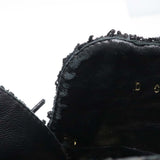 CHANEL シャネル レースアップ ショートブーツ ツイード  G36424 36・1/2 約23.5cm ブラック 袋 26k1035-2