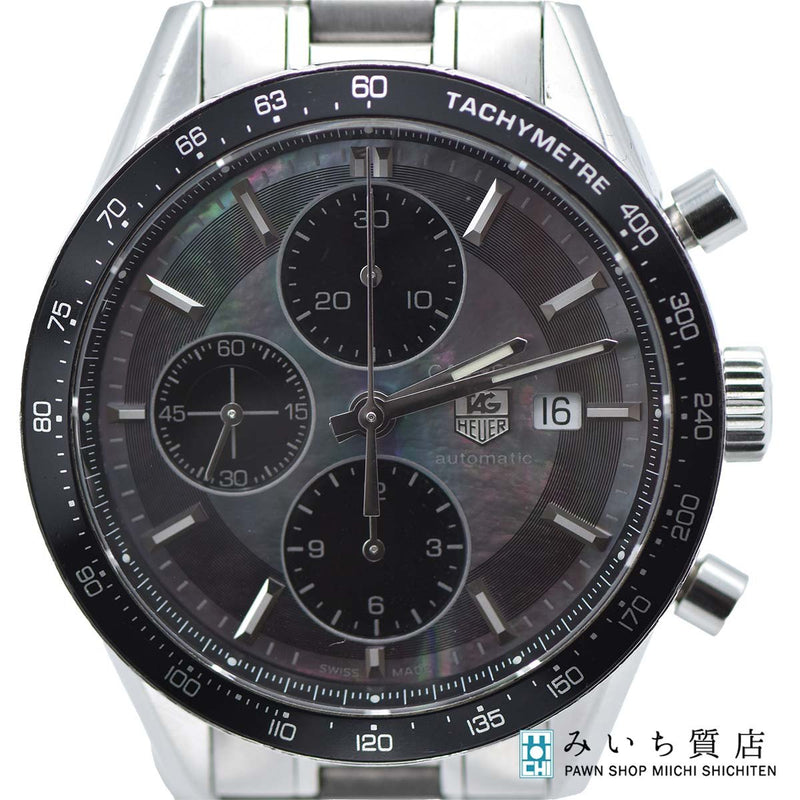 腕時計 稼働 TAG HEUER タグホイヤー CV201K BA0794 ブラックパール 自動巻き 600本限定 シェル文字盤 箱有 H1761
